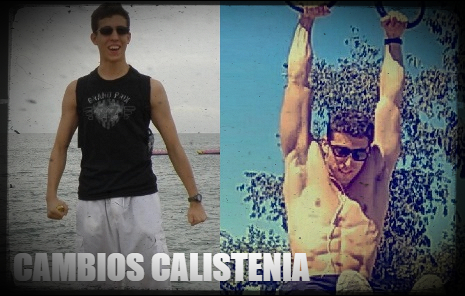 Antes y después entrenando street workout
